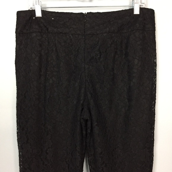 CATO Fully Lined Floral Lace Overlay Dress Pants - Picture 8 of 16